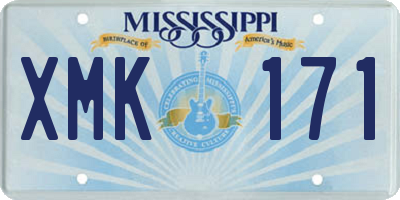 MS license plate XMK171