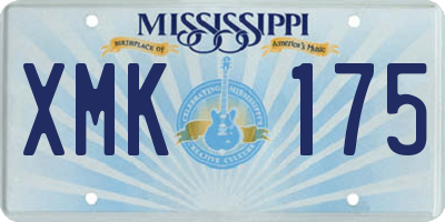 MS license plate XMK175