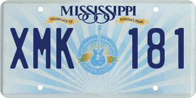 MS license plate XMK181