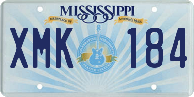 MS license plate XMK184