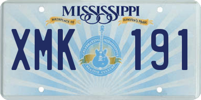 MS license plate XMK191