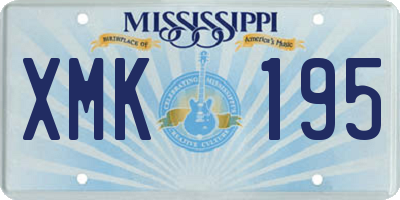 MS license plate XMK195