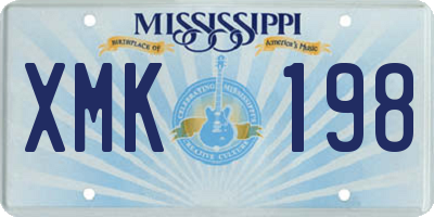 MS license plate XMK198