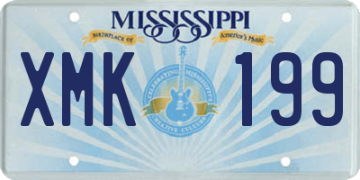 MS license plate XMK199