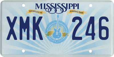 MS license plate XMK246