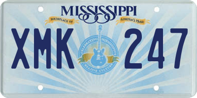 MS license plate XMK247
