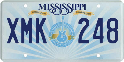 MS license plate XMK248