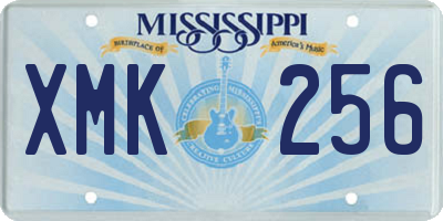 MS license plate XMK256
