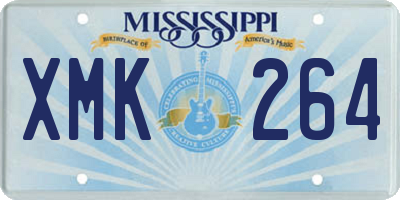 MS license plate XMK264