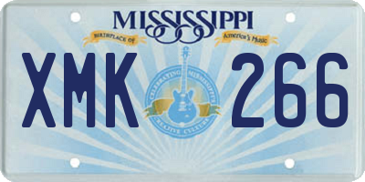 MS license plate XMK266
