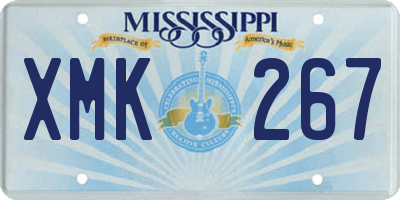 MS license plate XMK267