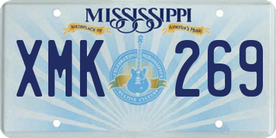 MS license plate XMK269