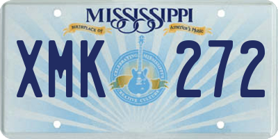 MS license plate XMK272