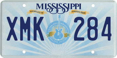 MS license plate XMK284