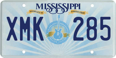 MS license plate XMK285