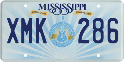 MS license plate XMK286