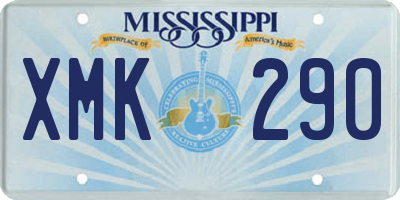 MS license plate XMK290