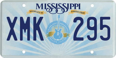 MS license plate XMK295