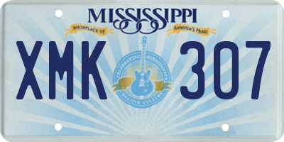 MS license plate XMK307