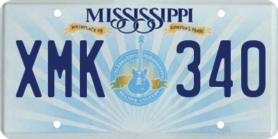 MS license plate XMK340