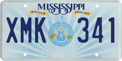 MS license plate XMK341