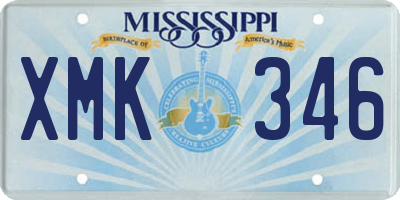 MS license plate XMK346
