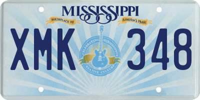MS license plate XMK348