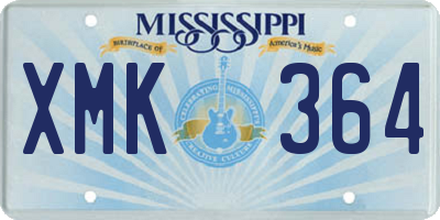 MS license plate XMK364