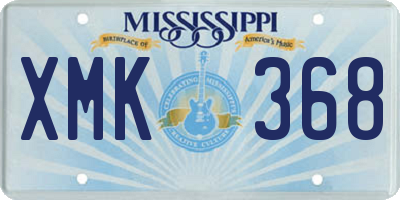 MS license plate XMK368