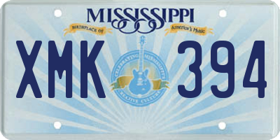 MS license plate XMK394