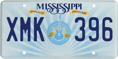 MS license plate XMK396