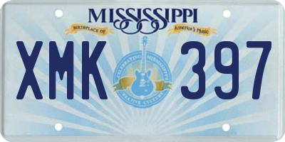 MS license plate XMK397