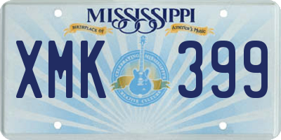 MS license plate XMK399