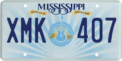 MS license plate XMK407