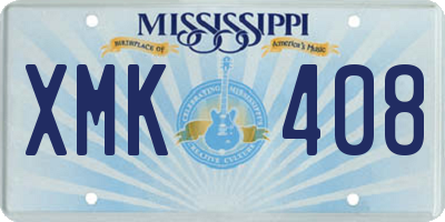 MS license plate XMK408