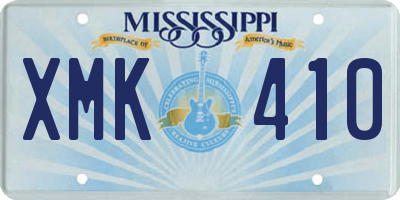 MS license plate XMK410