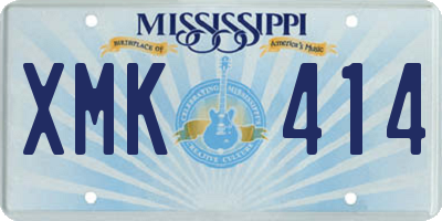 MS license plate XMK414