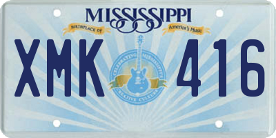 MS license plate XMK416