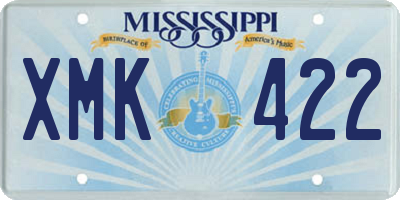 MS license plate XMK422
