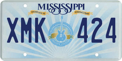 MS license plate XMK424