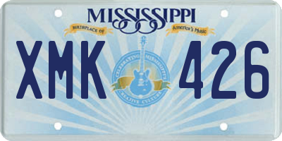 MS license plate XMK426