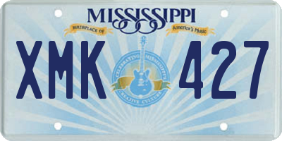 MS license plate XMK427