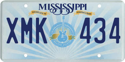 MS license plate XMK434