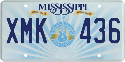 MS license plate XMK436