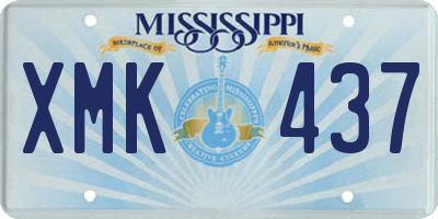 MS license plate XMK437