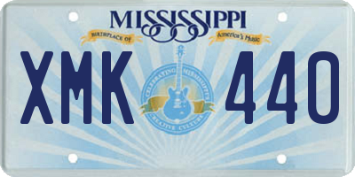 MS license plate XMK440