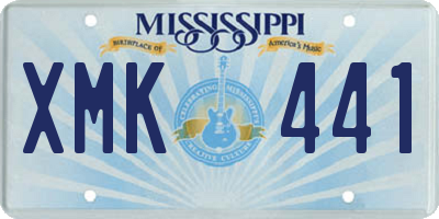 MS license plate XMK441