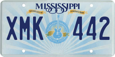 MS license plate XMK442