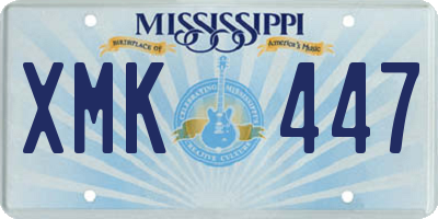 MS license plate XMK447