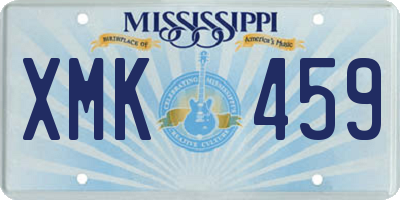 MS license plate XMK459